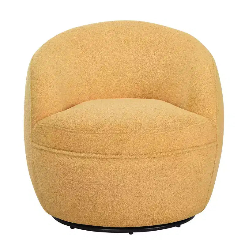 Poltrona a botte girevole in finto montone beige/blu/corallo/giallo, 1 posto