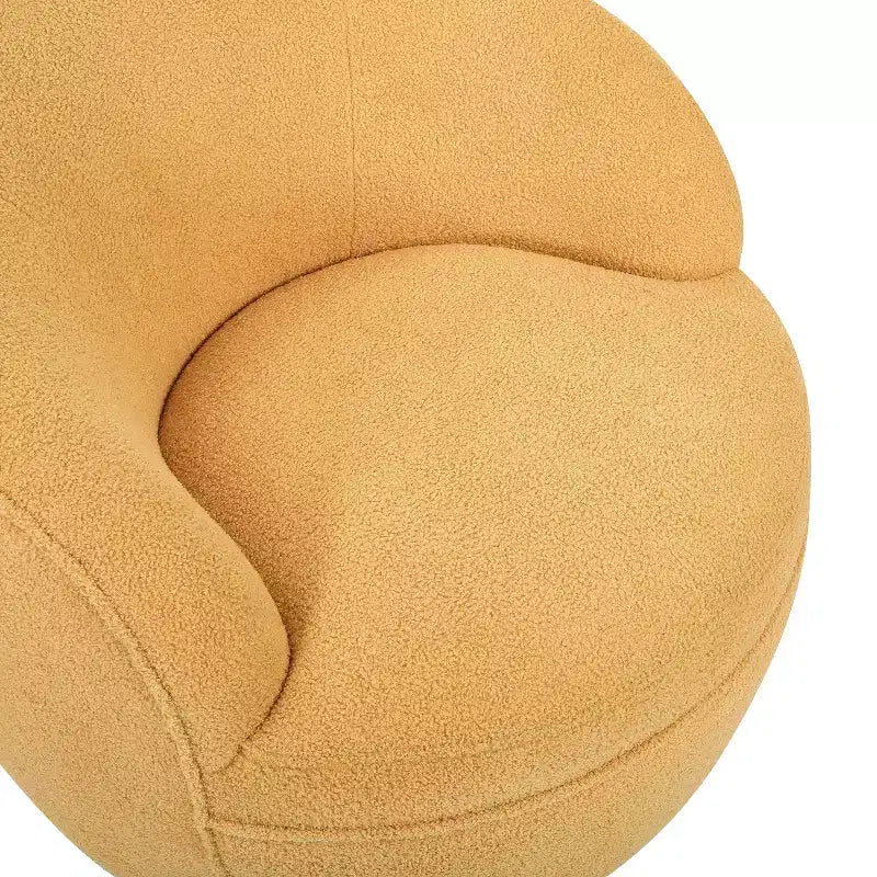 Poltrona a botte girevole in finto montone beige/blu/corallo/giallo, 1 posto