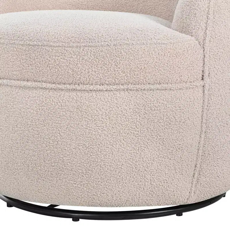 Poltrona a botte girevole in finto montone beige/blu/corallo/giallo, 1 posto