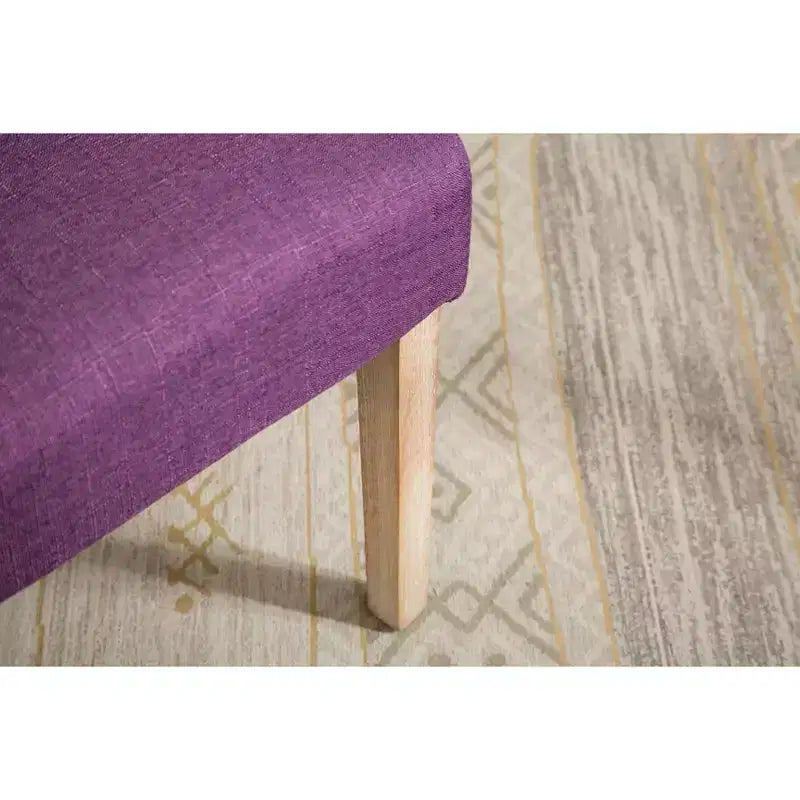 Purple Tufted High-Back Parsons Dining Chair, Set of 2