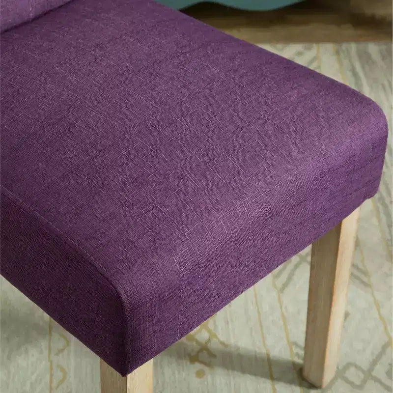 Purple Tufted High-Back Parsons Dining Chair, Set of 2