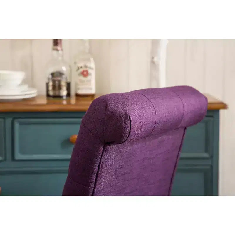 Purple Tufted High-Back Parsons Dining Chair, Set of 2
