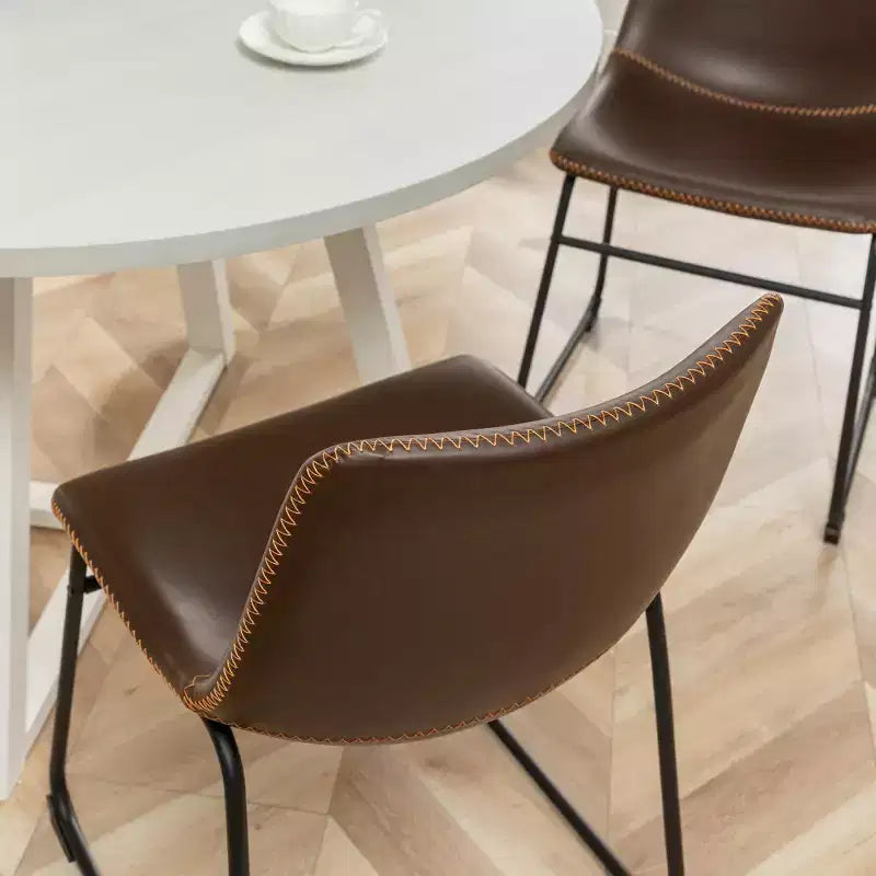Round Dining Set, Brown/Gray/White, Seats 4, 5-Piece