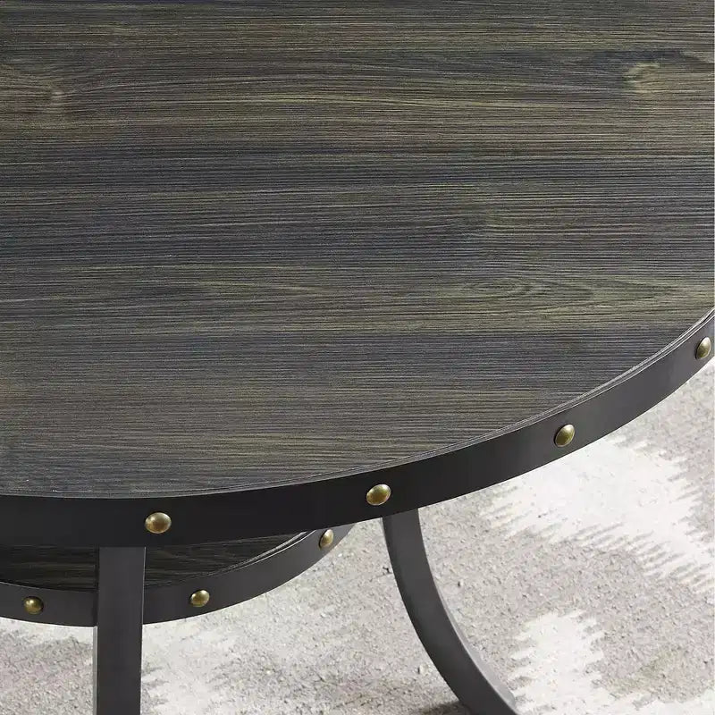Round Bar Table, Black/Gray, Seats 2