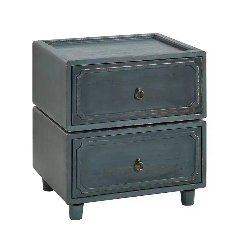 2-Drawer End Table | Black / Blue / Walnut | Modular Design | Single