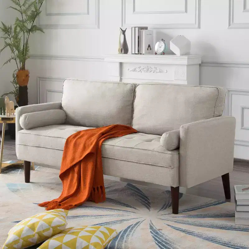 Divanetto 65", Beige / Grigio / Grigio Chiaro / Bianco, 2 posti