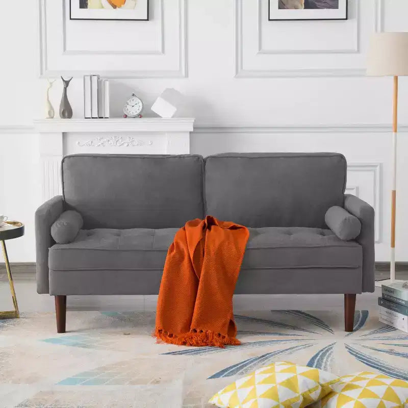 65" Loveseat Sofa, Beige / Gray / Light Gray / White, Seats 2