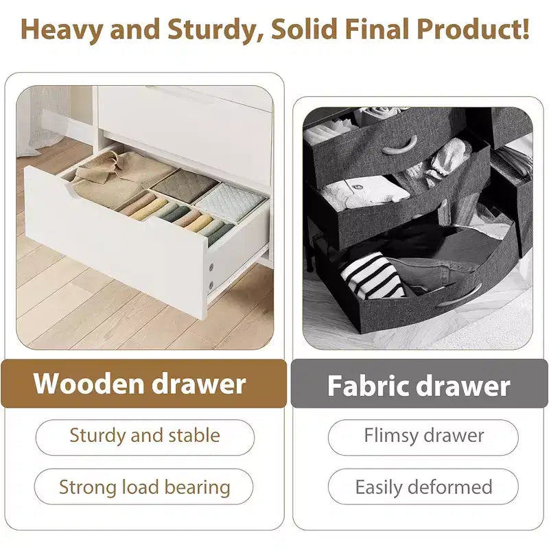 Grey / White Vertical Drawer Cabinet, 4 or 6 Drawers, for 1 Person