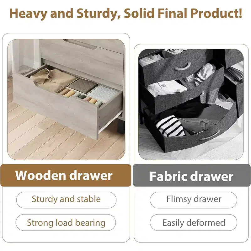 Grey / White Vertical Drawer Cabinet, 4 or 6 Drawers, for 1 Person