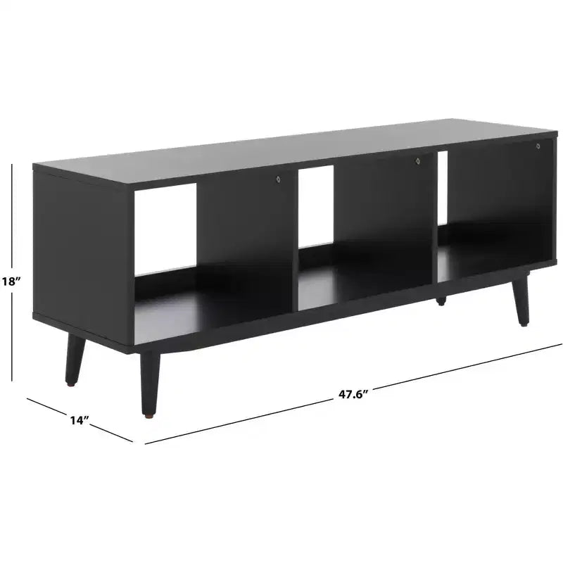 Mobile porta TV aperto – Nero/Acacia Naturale, 2 colori, Adatto per TV fino a 50"