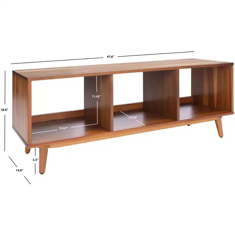 Mobile porta TV aperto – Nero/Acacia Naturale, 2 colori, Adatto per TV fino a 50"