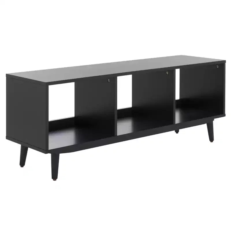 Mobile porta TV aperto – Nero/Acacia Naturale, 2 colori, Adatto per TV fino a 50"