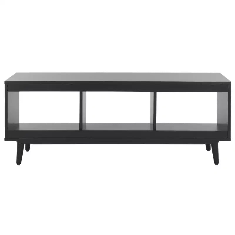 Mobile porta TV aperto – Nero/Acacia Naturale, 2 colori, Adatto per TV fino a 50"