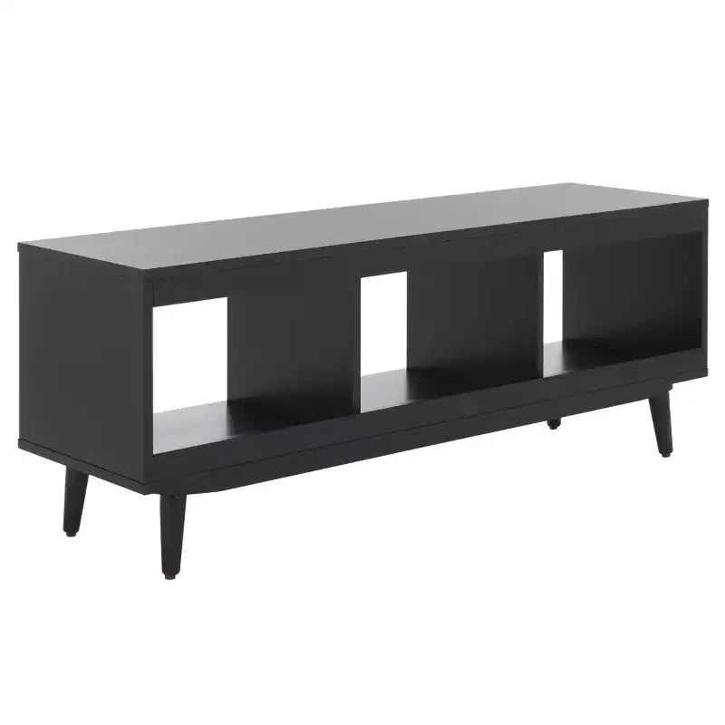 Mobile porta TV aperto – Nero/Acacia Naturale, 2 colori, Adatto per TV fino a 50"