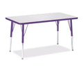 Jonti-Craft Berries Adult Height Color Edge Rectangle Table (24 x 36) in Purple