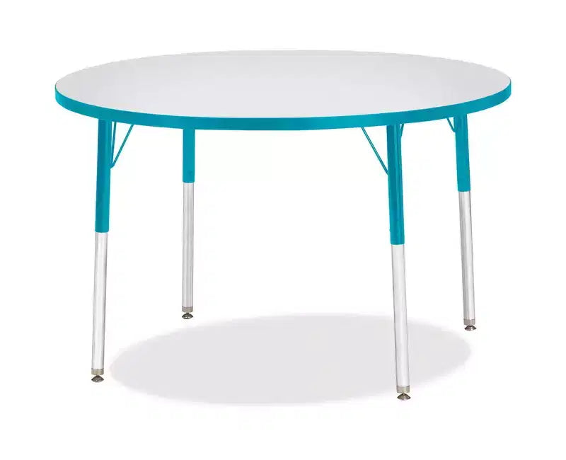 Tavolo Attività Rotondo Blu 42" – Altezza Adulto, 1 Posto