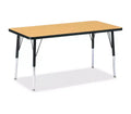 Jonti-Craft Berries Adult Height Color Top Rectangle Table (24 x 48) in Black