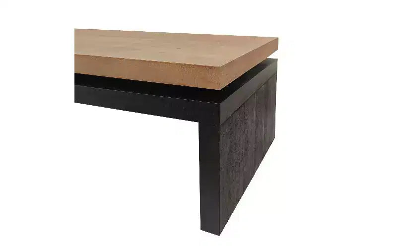 Tavolino Rettangolare Nero / Naturale / Naturale e Nero per 1