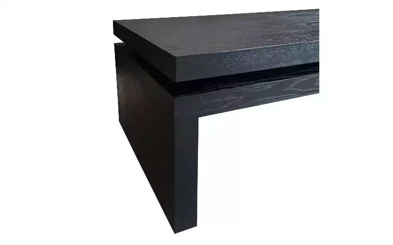 Tavolino Rettangolare Nero / Naturale / Naturale e Nero per 1
