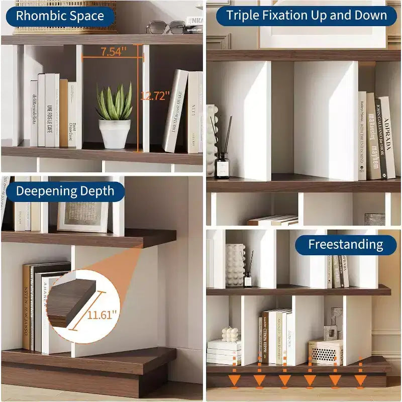 Libreria bassa a 8 cubi, MDF, Montaggio per 1 persona
