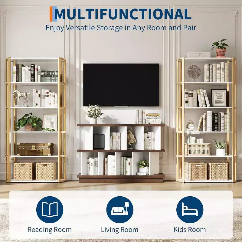 Libreria bassa a 8 cubi, MDF, Montaggio per 1 persona