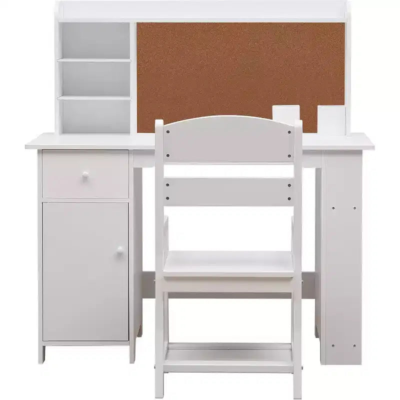 Scrivania e sedia da studio per bambini, colore rosa/bianco, 1 bambino, età 3-8 anni