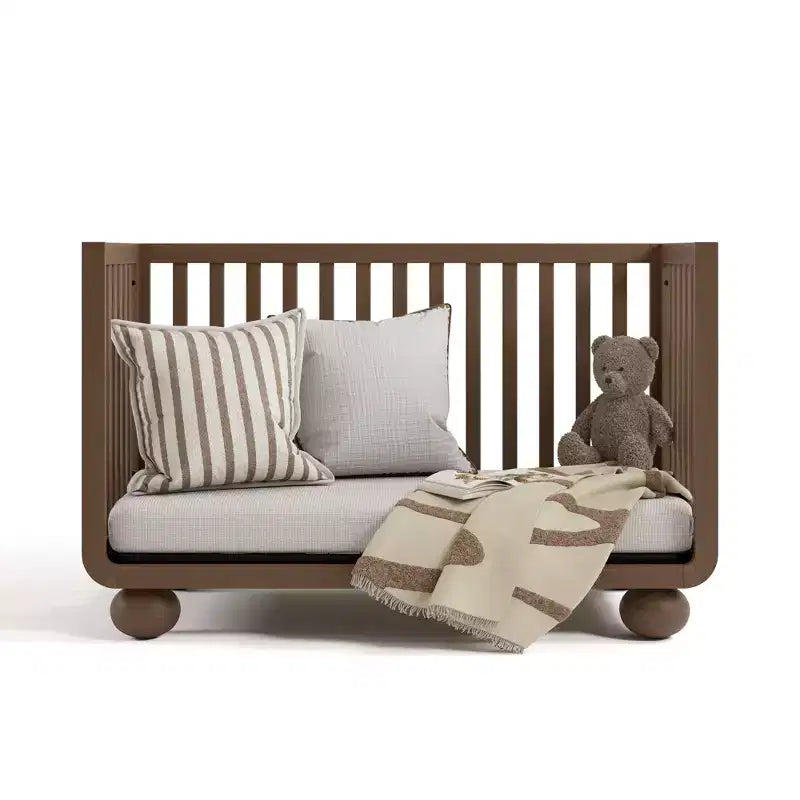 Driftwood / Frosted Oat / Hazelnut 5-in-1 Convertible Crib with Toddler Guardrail – 1 Child