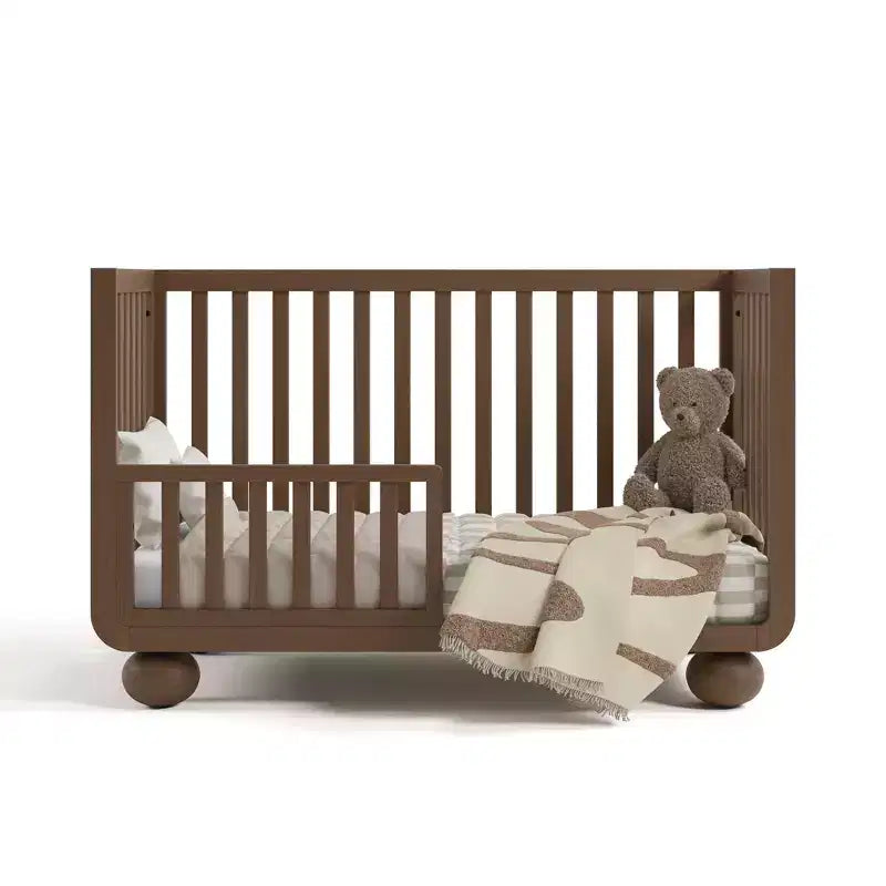 Driftwood / Frosted Oat / Hazelnut 5-in-1 Convertible Crib with Toddler Guardrail – 1 Child
