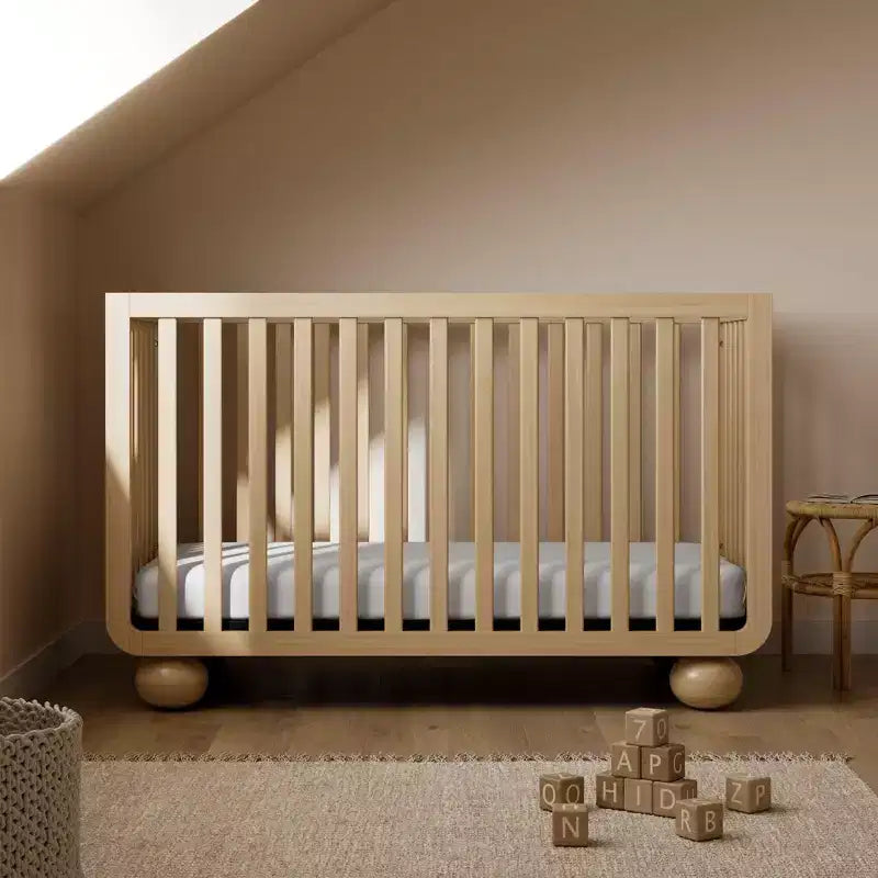 Driftwood / Frosted Oat / Hazelnut 5-in-1 Convertible Crib with Toddler Guardrail – 1 Child