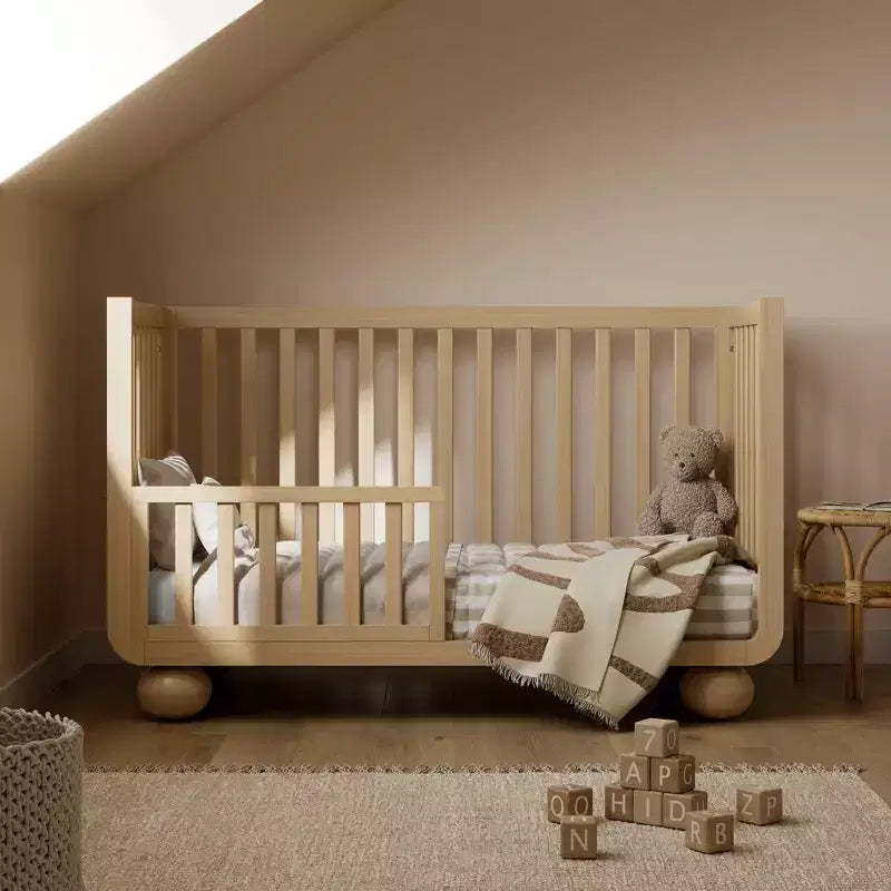 Driftwood / Frosted Oat / Hazelnut 5-in-1 Convertible Crib with Toddler Guardrail – 1 Child