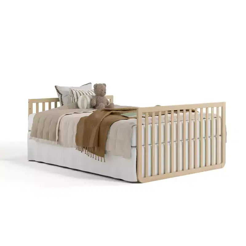 Driftwood / Frosted Oat / Hazelnut 5-in-1 Convertible Crib with Toddler Guardrail – 1 Child