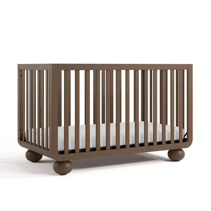 Driftwood / Frosted Oat / Hazelnut 5-in-1 Convertible Crib with Toddler Guardrail – 1 Child