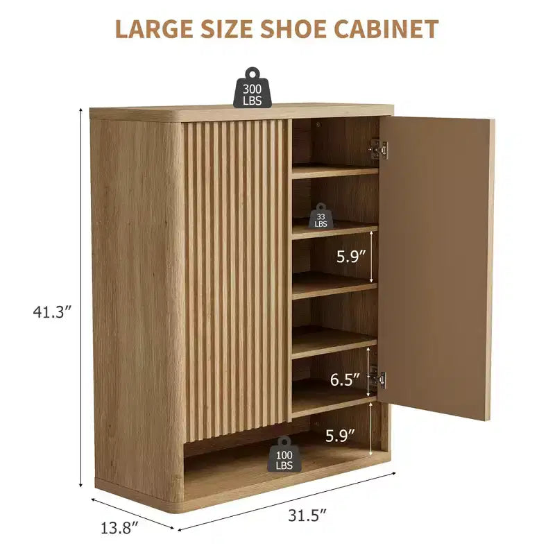 Scarpiera con anta a battente in colore nero/grigio/legno, singola, 30 paia