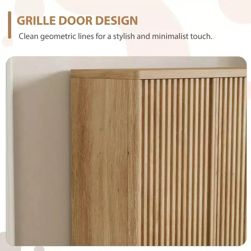 Scarpiera con anta a battente in colore nero/grigio/legno, singola, 30 paia