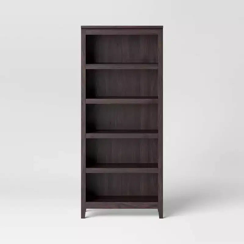Libreria a 5 ripiani da 72" – Bianca / Nera / Marrone Espresso / Rustica / Marrone Noce | Ripiani aperti | Montaggio da 1 persona