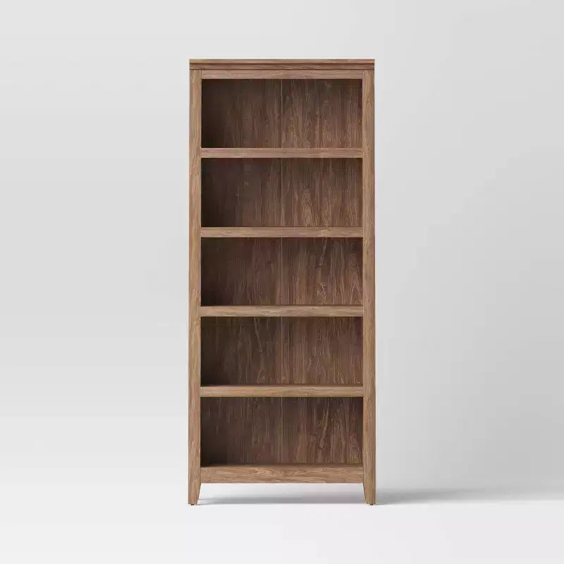 Libreria a 5 ripiani da 72" – Bianca / Nera / Marrone Espresso / Rustica / Marrone Noce | Ripiani aperti | Montaggio da 1 persona