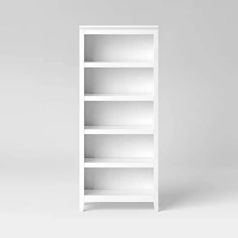 Libreria a 5 ripiani da 72" – Bianca / Nera / Marrone Espresso / Rustica / Marrone Noce | Ripiani aperti | Montaggio da 1 persona