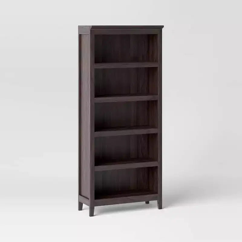 Libreria a 5 ripiani da 72" – Bianca / Nera / Marrone Espresso / Rustica / Marrone Noce | Ripiani aperti | Montaggio da 1 persona