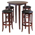5pc Fiona Counter Height Dining Set with 4 Swivel Stools Wood/Antique Walnut - Winsome