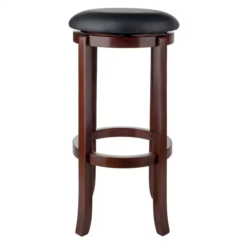 Antique Walnut Round Counter Height Pub Table Set, 5-Piece, Seats 4