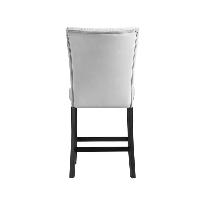 Blue / Gray Velvet Counter Height Barstool, Set of 2